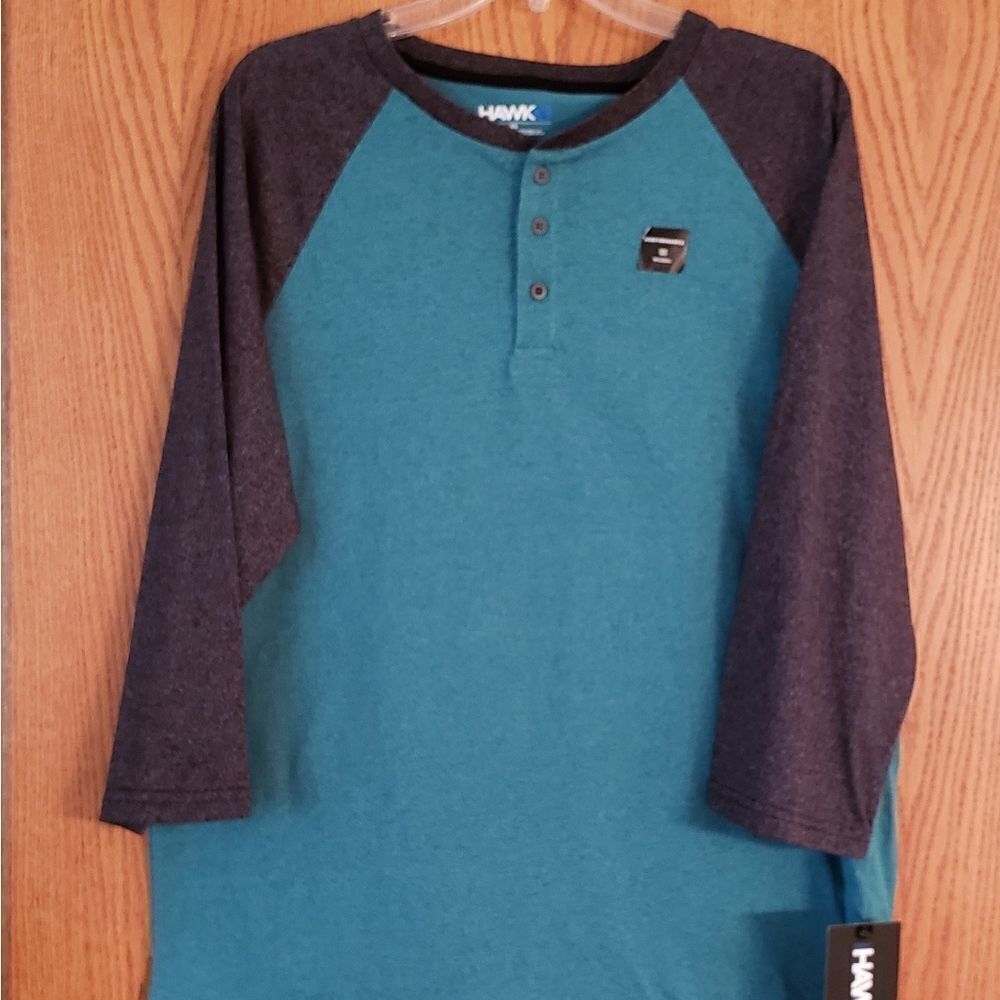 NWT Tony Hawk Teal Long Sleeved Shirt Youth Sz. XL